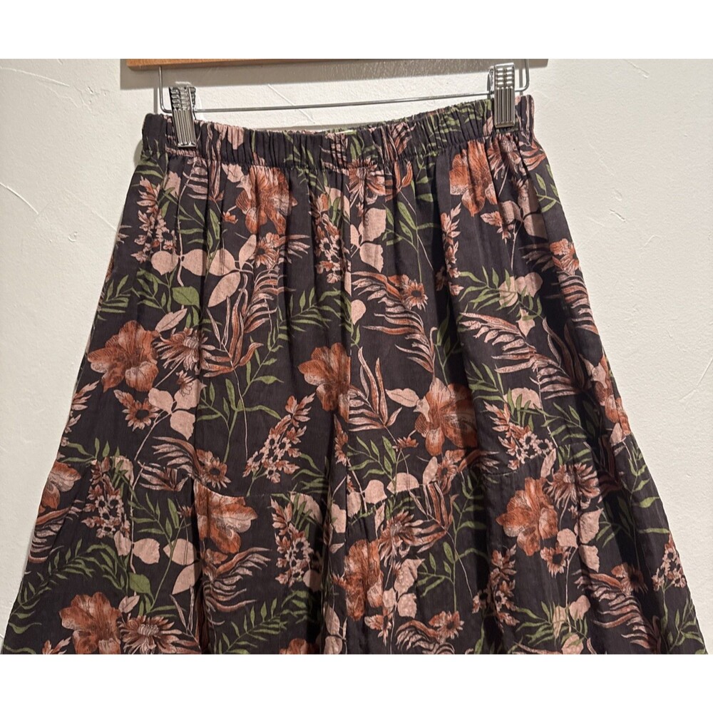 Natural Life Brown Floral Palazzo Pants Women's Size Medium - Picture 2 of 12